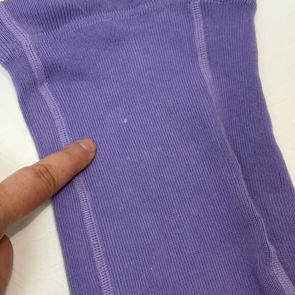 Hanna Andersson Footed Tights Kids 12 Purple Ribbed Nylon Blend High Waist - Picture 4 of 6